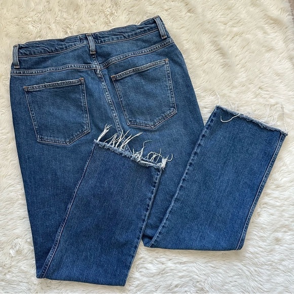 Agolde Jeans Pinch Waist High Rise Kick Flare Raw Hems Medium Wash Blue 32 - Picture 2 of 12